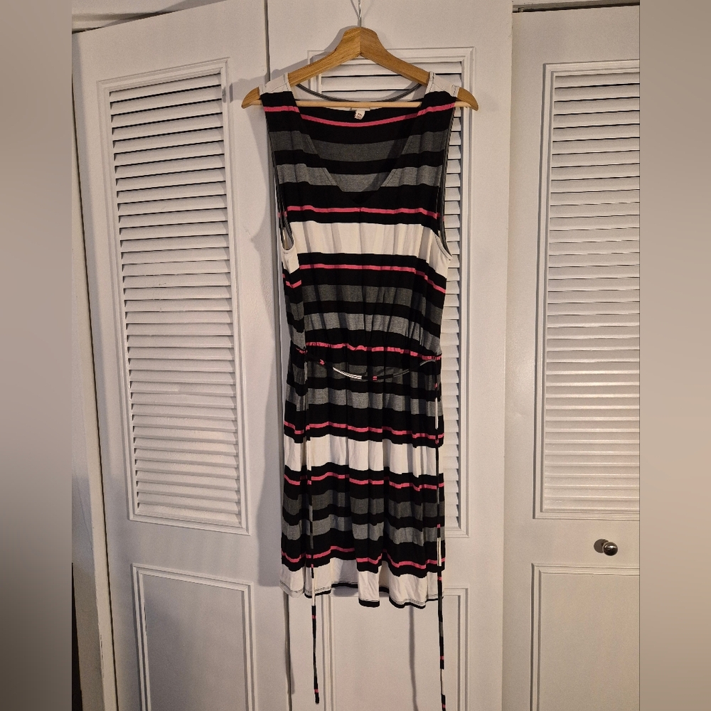 Lightweight Striped Midi Dress